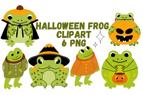 Halloween Frog Clipart Illustration Graphic By Purpllestudio Creative