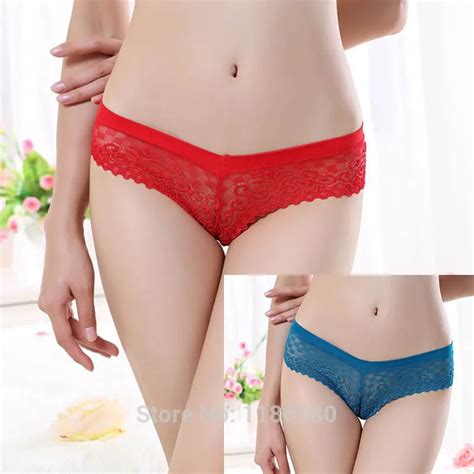 Lace Underwear Cotton Seamless Transparent Low Waist Sexy Lingerie