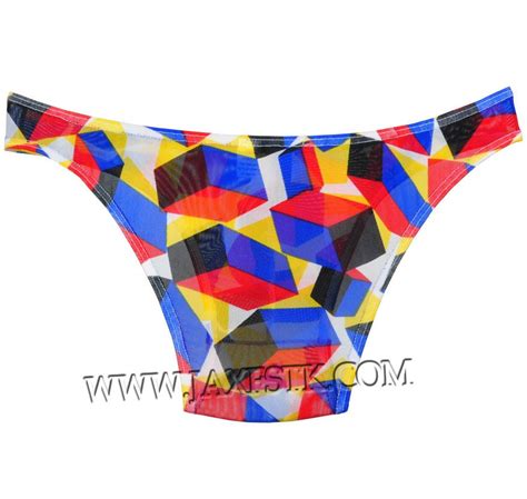Men Stretch Bikini Briefs Colorful Underwear Bulge Pouch Micro Mesh Mini Briefs