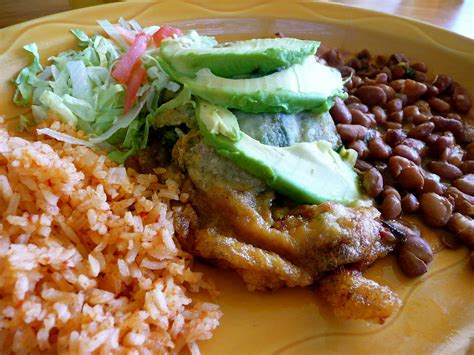 Chile Relleno With Rice And Beans At The Armadillo Flickr