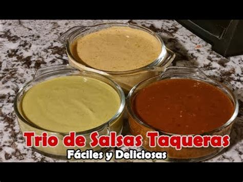 Trio De Salsas Taqueras F Ciles Y Deliciosas Tacos De Pastor Bisteck