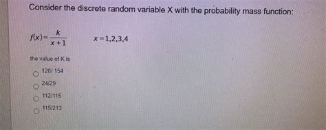 Answered Consider The Discrete Random Variable X Bartleby