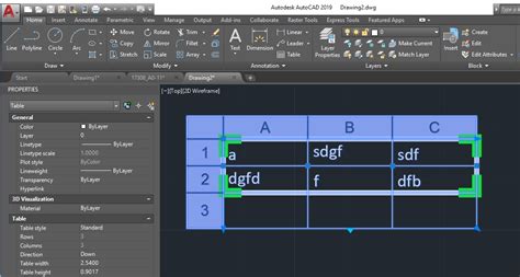 Como imprimir uma tabela no AutoCAD as informações de cabeçalho de