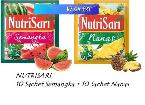 Rasa Baru Nutrisari Semangka 10 Sachet And Nutrisari Nanas 10 Sachet New