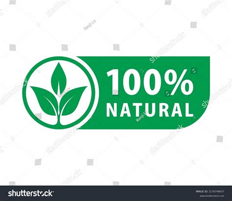 Percent Natural Label Sticker Badge Stock Vector Royalty Free