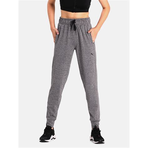 Puma Studio Knit Drycell Regular Fit Womens Gray Training Relaxed Pants