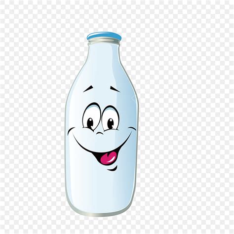 Milk Glass Bottle Vector PNG Images Cartoon Hand Painted Milk Bottle