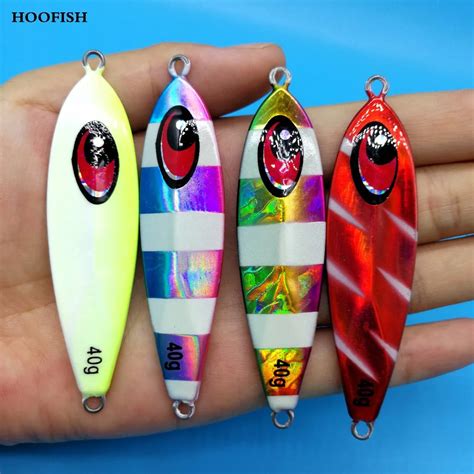 HOOFISH 4PCS LOT Fishing Spoon Lure Metal Spinner Lure 40G 7CM 4COLORS