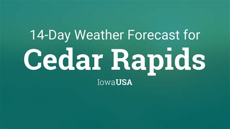 Cedar Rapids, Iowa, USA 14 day weather forecast