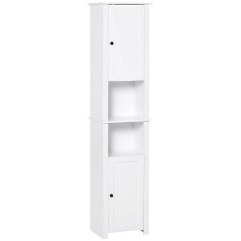 67” Wood Freestanding Bathroom Linen Tower Storage Unit Cabinet White 1 Unit Kroger