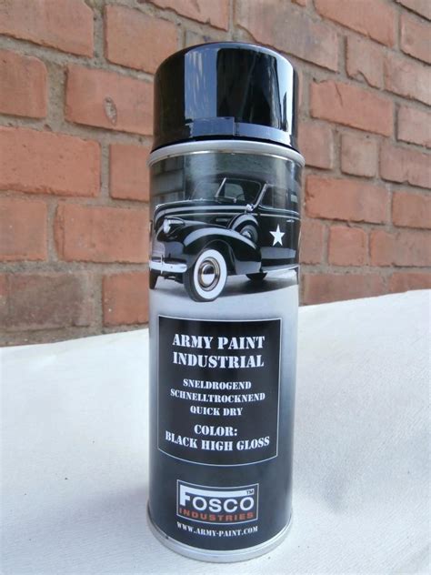 BLACK HIGH GLOSS Army Spray Paint Cans 400ml US Military Spec Paint Industrial | eBay