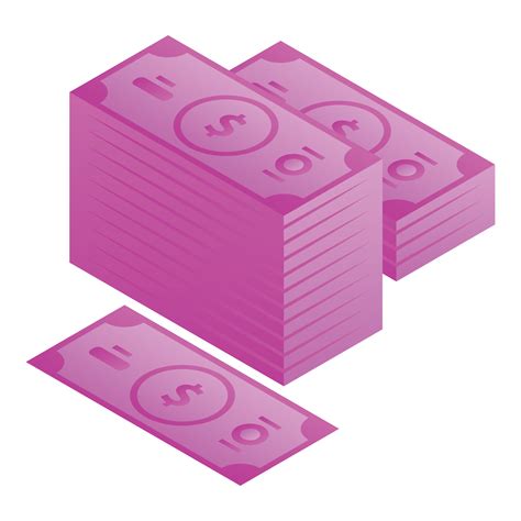 Money stack icon, isometric style 15308368 Vector Art at Vecteezy