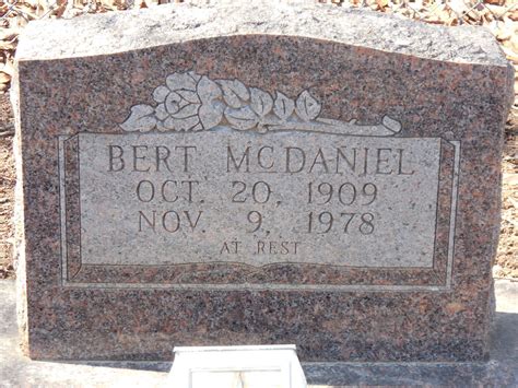 Sidney Bertram Bert Mcdaniel Memorial Find A Grave