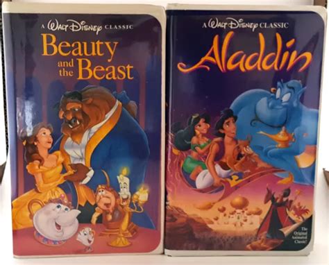 WALT DISNEY S BEAUTY The Beast VHS Black Diamond Classic1325 Aladdin