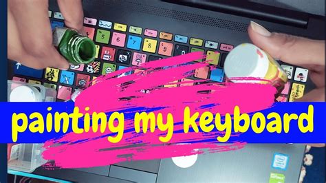 Hp Laptop Keyboard Paintingacrylic Color Minimalistic Art Kawaii