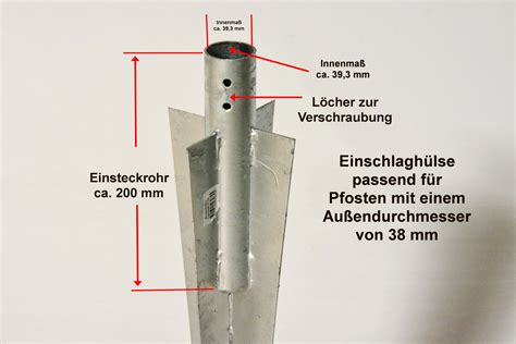 Bodenh Lse Einschlagh Lse Pfostentr Ger Zaun Nagel