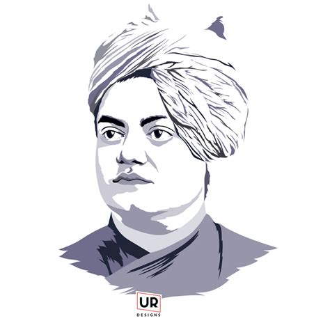 Swami Vivekananda Vector Illustration Portrait Art by UmeshRavani on ...