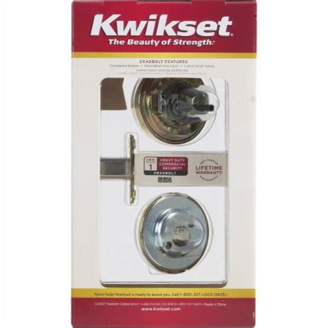 Kwikset Signature Series Polished Brass Single Cylinder Deadbolt 1 Kroger