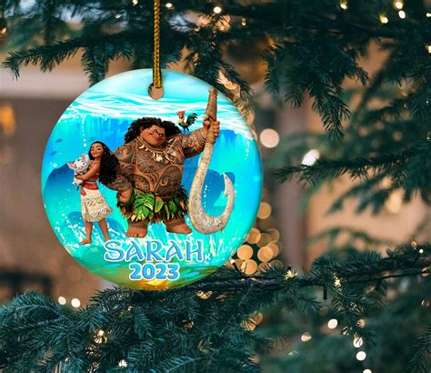 Moana Christmas Ornament Disney Princess Moana Ornament Etsy