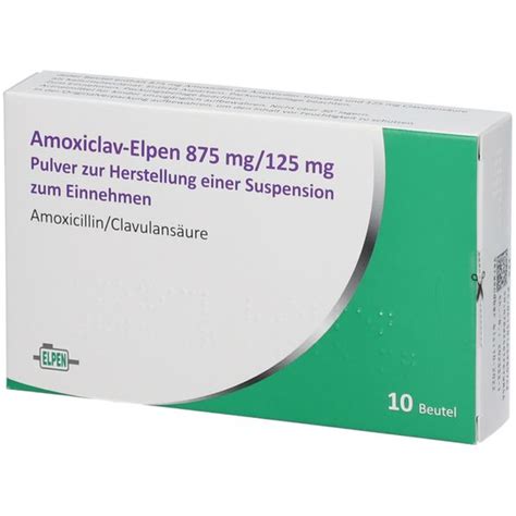 Amoxiclav Elpen 875 Mg 125 Mg 10 St Shop Apotheke