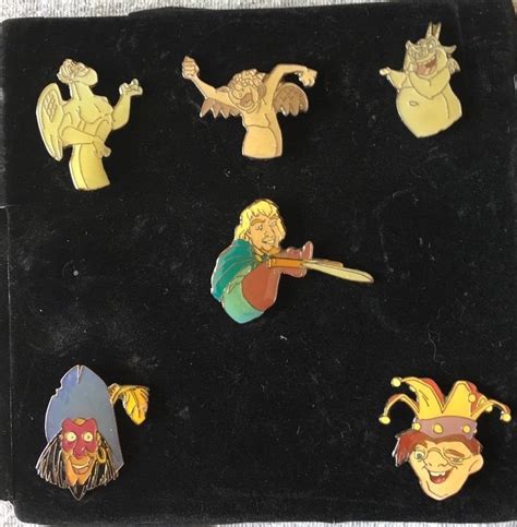 Hunchback Notre Dame Quasimodo Phoebus Victor Hugo Laverne 6 HTF Disney pins -- Antique Price ...