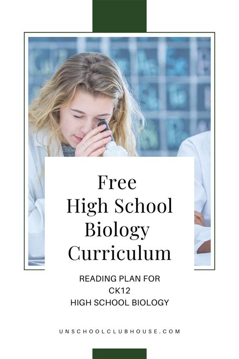 Free High School Biology Curriculum Unschool Clubhouse