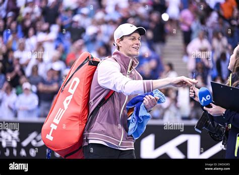 Jannik Sinner während des Australian Open AO 2024 Grand Slam Tennis