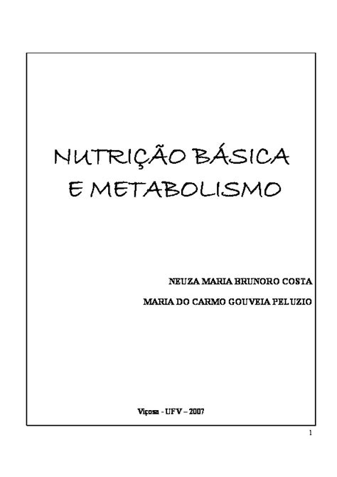 Nutri O B Sica E Metabolismo Livro Pdfcoffee