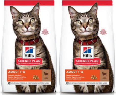 2x Hill S Feline Adult Lam Kattenvoer 7kg Bol