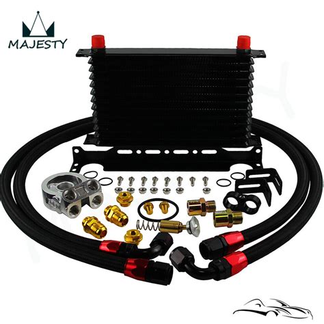 Row Trust Oil Cooler W Thermostat Deg Oil Filter Adapter Hose Kit