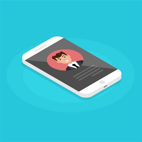 Premium Vector User Contacts In Smartphone Incoming Call Vector