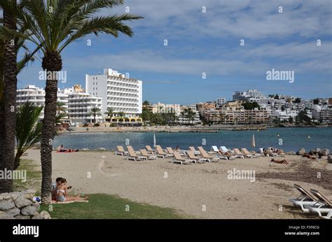 Figueretas Beach Ibiza Spain Stock Photo Alamy