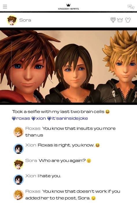 Took The Selfie From Another Pin Kingdom Hearts Kingdom Hearts Funny Kingdom Hearts Art