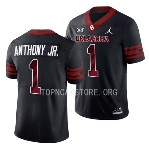 Andrel Anthony Oklahoma Sooners Home Game #1 Jersey Men's Crimson 2023 ...