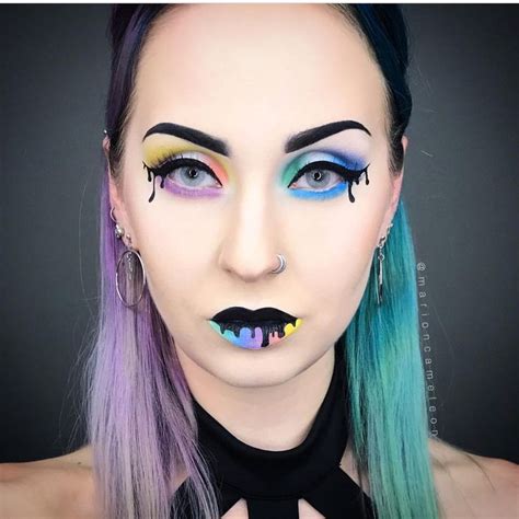 Pastel Goth Makeup Colorful Eye Makeup Pride Makeup Avant Garde