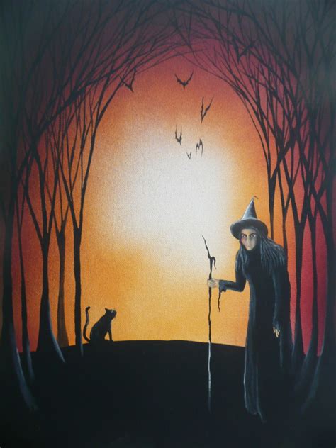 Halloween Witch Painting at PaintingValley.com | Explore collection of ...