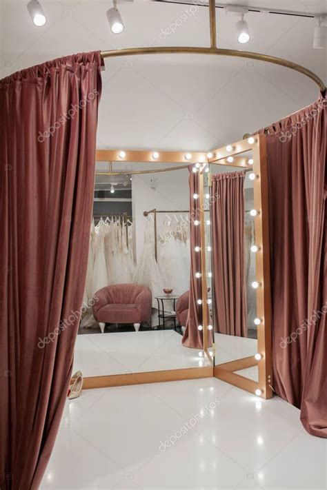 Fashion Boutique Interior Fitting Room In The Wedding Salon Stock