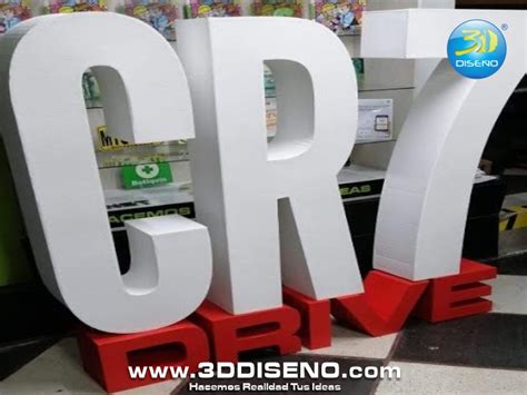 Letras Gigantes Cr7 Drive 3d Diseño