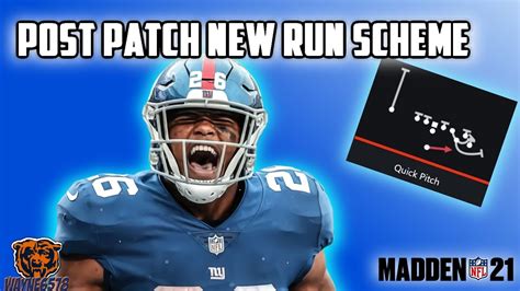 New Madden 21 Post Patch Run Scheme Beat Any Defense With These Run