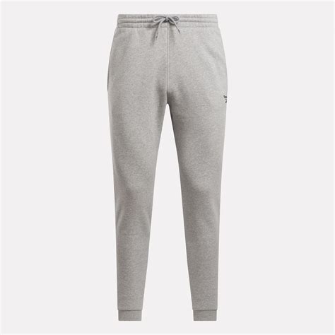 Reebok Identity Small Logo Fleece Jogger In Medium Grey Heathermedium