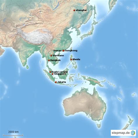 StepMap ASIA Landkarte für Asien