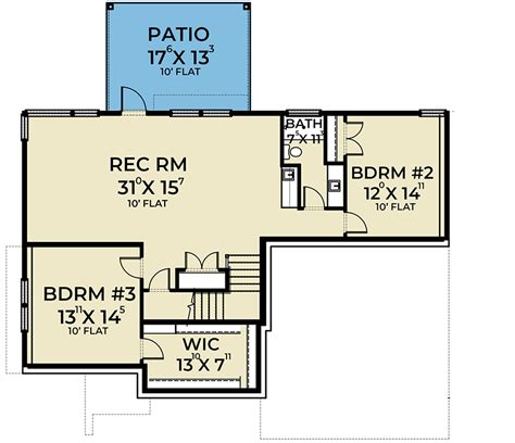 Modern Ranch Home Plan For A Rear Sloping Lot 280059JWD