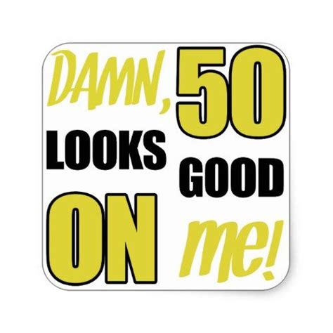 Funny 50th Birthday Gag T Square Sticker Zazzle Birthday Gag