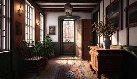 Premium AI Image | Dutch Colonial interior exudes elegance and ...