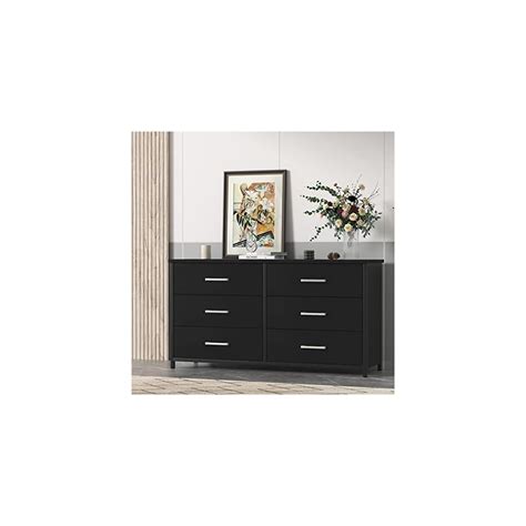 Buy Ikeno Drawer Double Dresser Industrial Wood Dresser For Bedroom