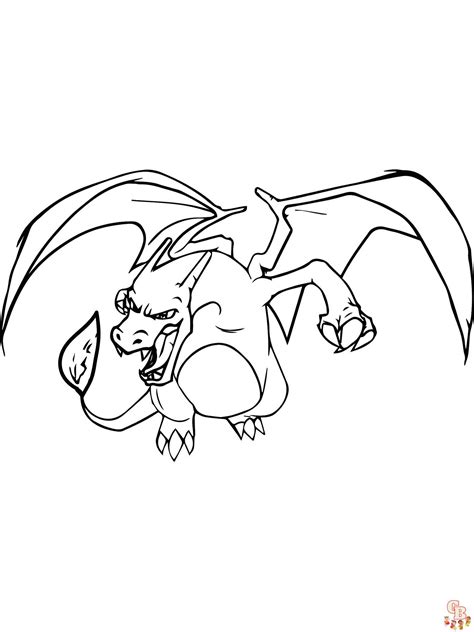 Mega Charizard Coloring Pages