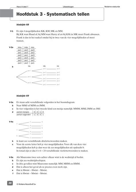 PDF Havo A Deel 1 Uitwerkingen Moderne Wiskunde Hoofdstuk 3