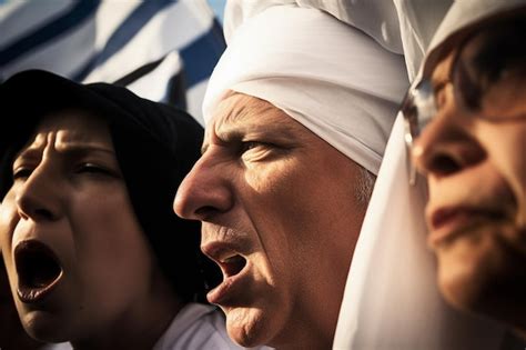 Pessoas Israelenses Marchando Na Rua Pedindo Paz Judeus Contra A Guerra