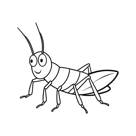 cartoon grasshopper isolated on Line art 47230915 Vector Art at Vecteezy