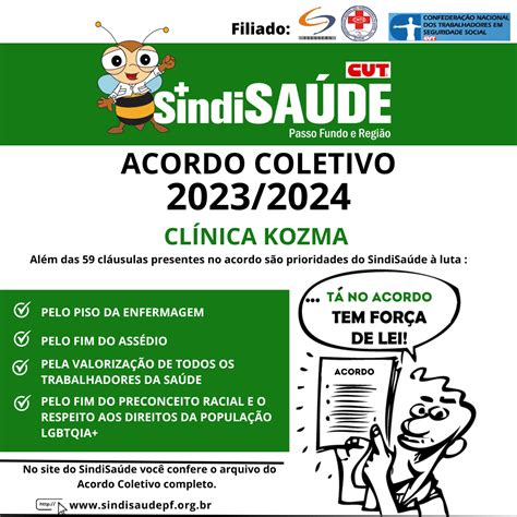 Acordo Coletivo Clínica Kozma SindiSaúde Passo Fundo